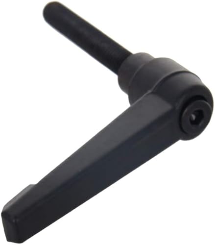 Othmro 1 unids M8 Rosca 2.480 in Longitud de la manija 1.969 in Longitud del tornillo Aleación de aluminio negro Palanca ajustable Manija de sujeción