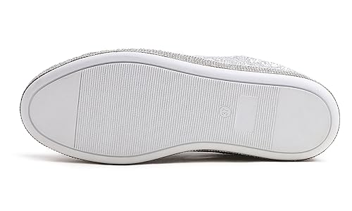 Image of FEVERSOLE Women's Fashion Sparkle Platform Rhinestone Party Holiday Wedding Sneakers
