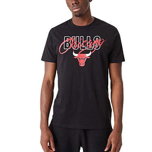 New Era Camiseta de Manga Corta Hombre Script Chicago Bulls