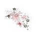 SOIMISS Fleur Vêtements Applique 3D Brodé Floral Patch Perle Tulle Fleur Patch pour Vêtements Robe de Mariée Dentelle Tissu Autocollant Bricolage Décorations Vert