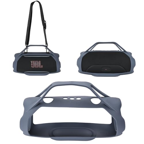 Étui silicone pour JBL Xtreme 5 antichoc bleu avec accès boutons