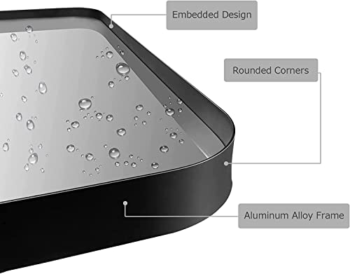 Amorho 72X36 Black Matte Bathroom Mirrors For Vanity, Metal Framed Mirror For Wall, Double Vanity Mirror, Farmhouse Shatterproof Mirror, Anti-Rust(Horizontal/Vertical) #TOP1