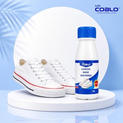 Image of Canvas Shoe Whitener 120 ml White Shoe Polish Cleaner for Canvas, Sneakers & Sports Shoes | Instant Whitening & Stain Cover | Easy Applicator Bottle