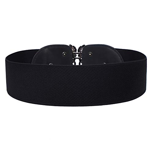 Women Retro Style Stretchy Waist Belt Vintage Elastic Wide Dress Belts2