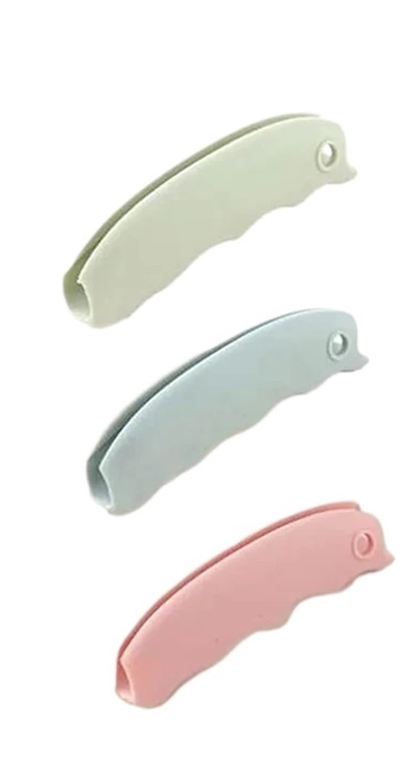 DYYEUAVT 3PCS Silicone Bag Lifter Carrier Shopping Grocery Holder Clips Handle Protect Hands Trip Labor Saving Tool Portable