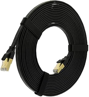 Reulin Ultra-Flexible, CAT8 Flat Ethernet Cable 5M, LAN Network Cable CAT 8 40-G, Internet Cable (5 M)