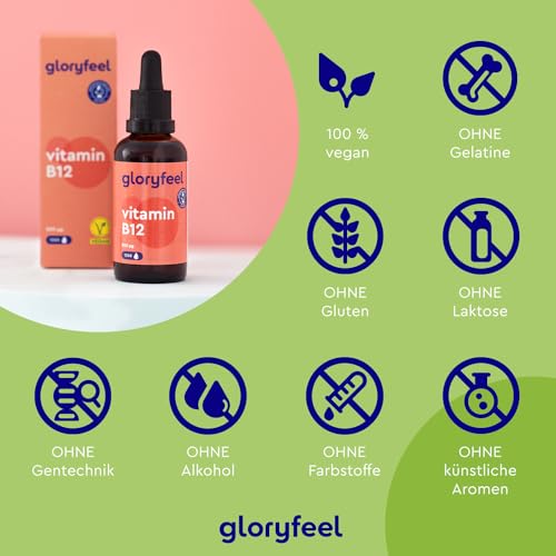 Vitamin B12 Tropfen (50ml) - 500µg Hochdosiert - 2 Aktivformen Methyl- & Adenosylcobalamin - Alkoholfrei & Vegan - Hoch bioverfügbar, laborgeprüft, ohne Zusätze in Deutschland hergestellt