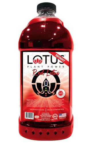 Skinny Red Lotus Plant Energy Drink Concentrate | 64 fl oz | 1:5 | Natural Caffeine from Green Coffee Bean | Zero Sugar