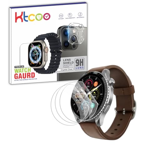 Image of Pack 3| For Noise Origin Smart Watch Screen Guard Scratch Guard Full Screen Protector Compatible for Noise Origin 1.46 inch - Flexible TPU - HD Clear