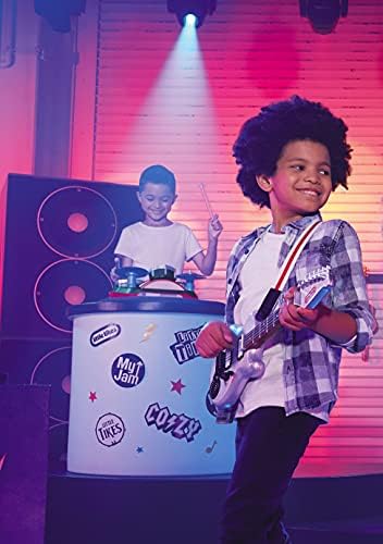 little tikes My Real Jam First Concert Set with Drums, Keyboard and Electric Guitar,4 Play Modes, and Bluetooth Connectivity - for Kids Ages 3+, Multicolor 4 41e2jTMNq L. AC