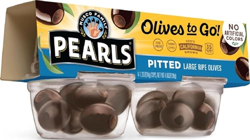 Pearls Olives To Go! Large Ripe Pitted Olives, 24 cups