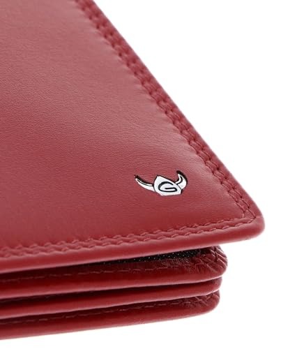 Estuche de identificación Polo 4476, tarjetero de cuero RFID rojo oscuro 6
