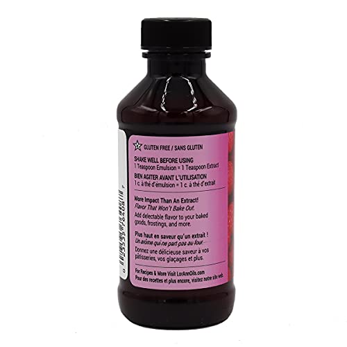Lorann Raspberry Bakery Emulsion, 4 Ounce Bottle #TOP2