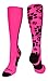 MadSportsStuff Crazy Socks Paws Over the Calf (Hot Pink/Black, Small)
