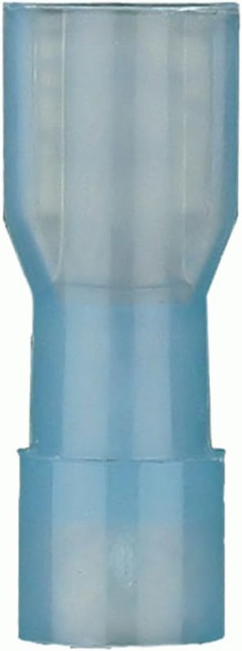 Install Bay BNFD110F Fully Insulated Nylon 16/14-Gauge .110 Female, Blue (100-Pack) | Blue spade terminals for 16-14 gauge wire, pack of 100, push-on crimp connectors for car audio and 12-volt circuits
