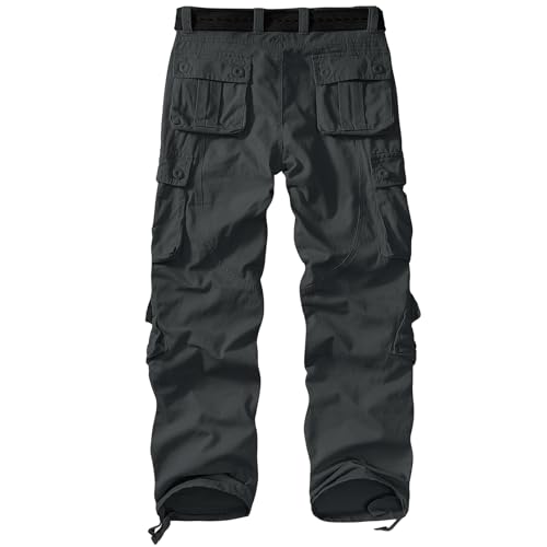 Mens Cargo Pants for Men Casual Military Tactical Rip Stop Work Cotton Pants 8 Pockets2