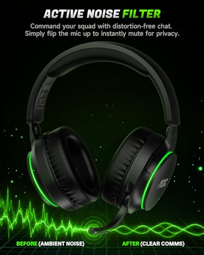 Image of AOC Wireless Gaming Headset for Xbox Series X|S & Xbox One, PS5, PC,Switch | Stereo Bass, 50mm Drivers, 75-Hr Battery, Gaming Headphones with Clear Mic, Gamer Gifts