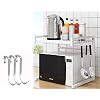 Vinteky keukenrek, magnetronhouder, ideaal om op te hangen, multifunctioneel, organizer, keukenrek, wit