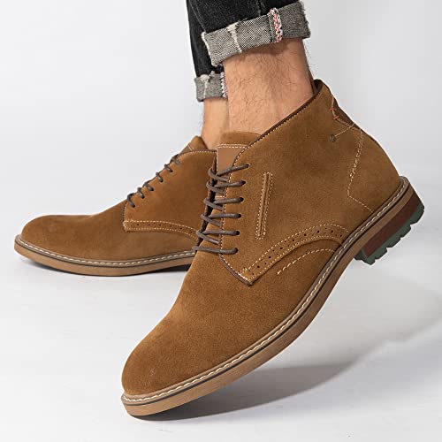Arkbird Men's Casual Oxford Dress Boots Suede Leather Upper Mid-Top Ankle Boots For Men Original Design Chukka Chelsea Western Business Work Shoe Brown 10 #TOP6