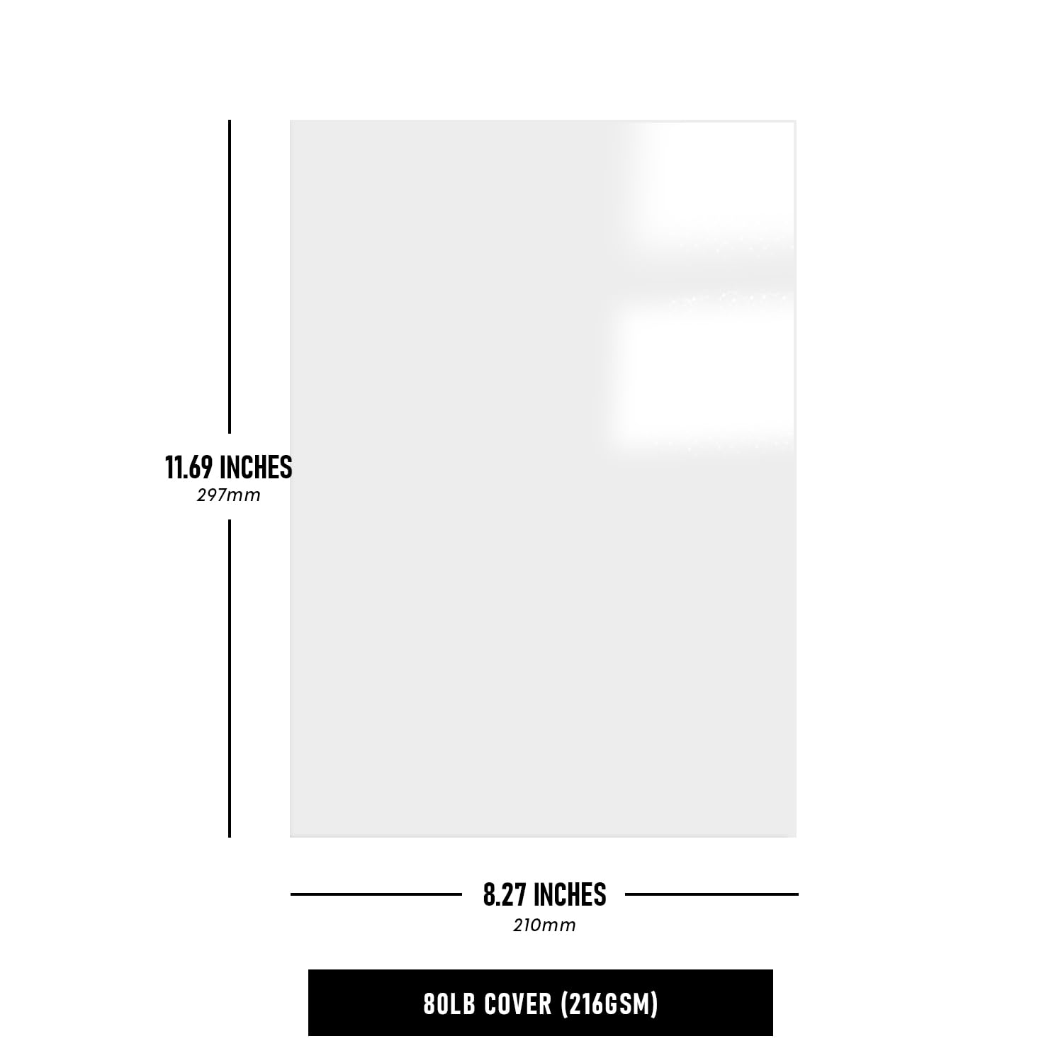 Cartoncino lucido formato A4 double face, resistente, copertina da 36,3 kg