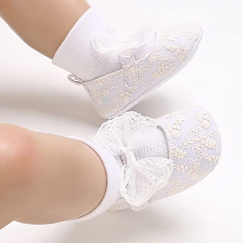 Spring and Summer Children Baby Toddler Shoes Girls Casual Shoes Lightweight Flat Sole Solid Color White Breathable Comfortable Bow Knot 6 Toddler Shoes3