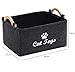 TSQZE Haustier Spielzeug Organizer Box, Katzenspielzeug Boxen Mit Griffen, Welpen Sachen Korb Filz Aufbewahrungsbox, Organizer Für Die Organisation Von Haustierspielzeug, Decken, Leinen (Katzen)