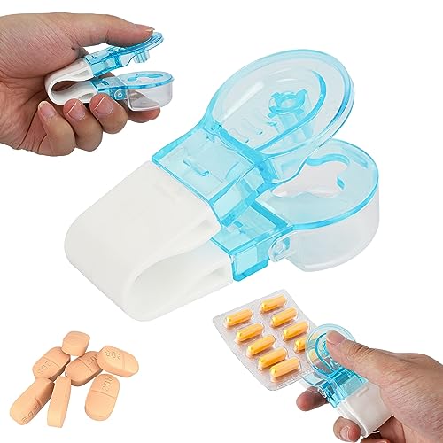 Portable Pill Taker, Pill Popper for Blister Packs Tablet Pill Blister Pack Opener Assistance Tool, No Contact Small Pills Dispenser Remover