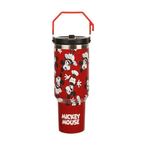 Disney Mickey Mouse All-Over Character Print Red 40 Oz Stainless Steel Water Bottle