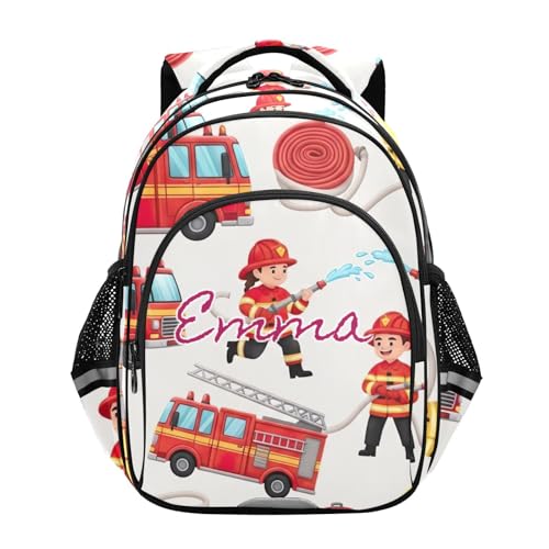 Sac à dos personnalisé pompiers 15 pouces idéal pour la rentrée en école primaire