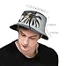 Beach and Palm Tree Print Bucket Hats Fashion Sun Cap Fisherman Hat for Women and Men Black