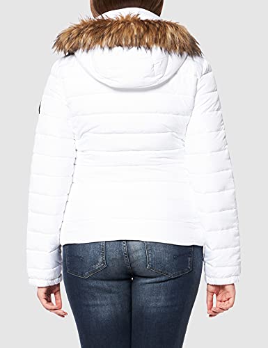 Superdry Womens Classic Faux Fur Fuji Jacket, Slim Fit, Detachable Hood White Size 10 #TOP3