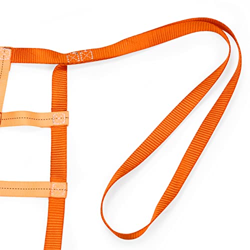 4.92' x 4.92' Polyester Sling Hoisting Net - Flat Cargo Lifting Net - Max. Load Capacity: 1100lbs