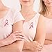 JazSwirl Breast Cancer Stickers, 500-Piece Breast Cancer Awareness Stickers Roll, Pink Ribbon Stickers Cancer Awareness Stickers for Helmets, Breast Cancer Water Bottle Labels Decorations Stickers