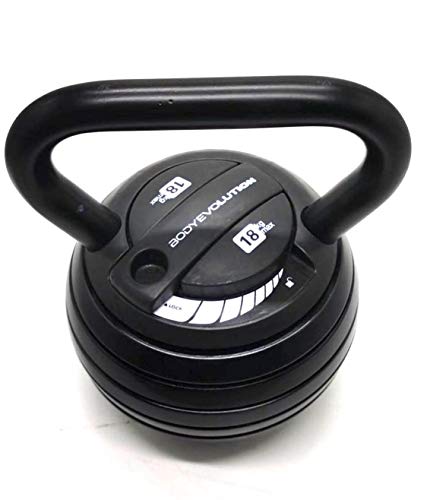 Kettlebell Ajustable 3-18 kg evolución corporal 7 pesos en 1 como mancuernas.