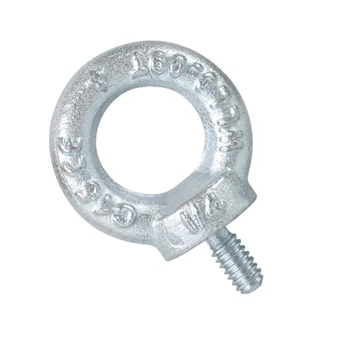 Image of 1 /4 inch-20 Lifting Eye Bolts, Drop Forged C15 Galvanized Threaded Fastener, UNC Standard Ring Shape Lifting Eye Bolt, 4 Packs