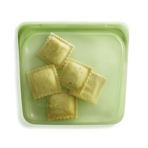 Stasher Premium Reusable Silicone Food Storage Bag, Sandwich, Green, 28 oz by Stasher - Used condition - US$11.62