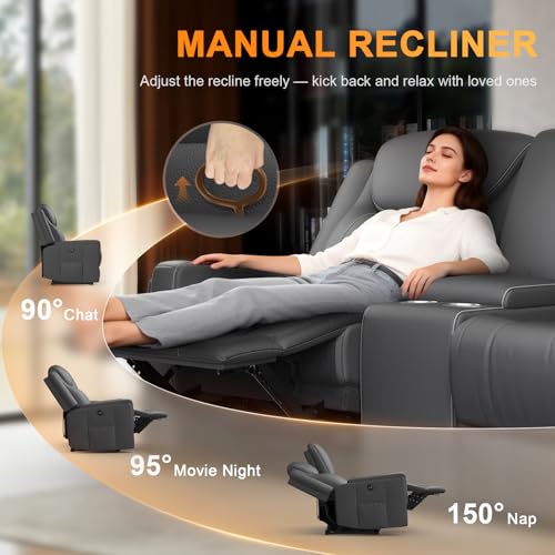 Dresegmt Manual Recliner Sectional Sofa