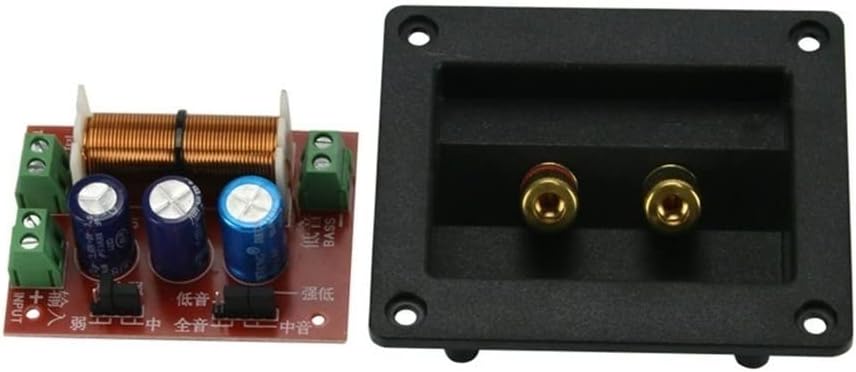 Element Tweeter 400W Debugged Speaker 2 Way Crossover Audio Adjustment Tweeter Bass LoudSpeakers Filter Frequency Divider 2PCS(Add Junction Box)