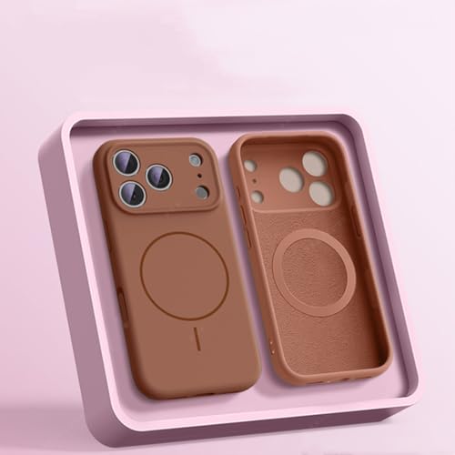 RNOZX iPhone 15 Pro Max�p�t�̃V���R�����}�O�l�b�g���X�}�z�P�[�X�v���e�N�^�[�J�o�[�iiPhone 15 Pro Max�p/�u���E��B�j