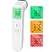Thermomètre Frontal Sans Contact, Thermometre Bebe, Thermomètre Médical Numérique Infrarouge pour Adultes, Lecture Précise avec Ecran LCD, Mode Muet, Rappel de Mémoire (Blanche)