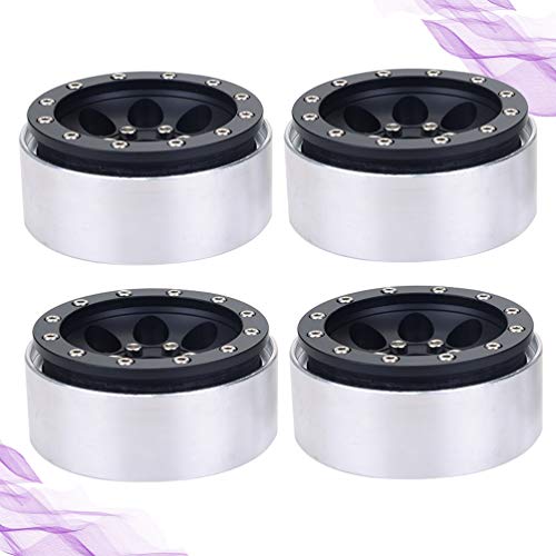 STOBOK 4Pcs de Alumínio 1. 9 Rodas de Beadlock Jantes para 1/10 Rc Crawler Axial Scx10 Scx10 D90 Trx