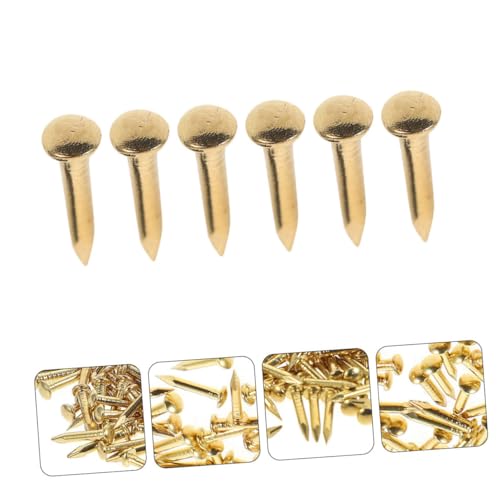 OSALADI 100 clavos de cobre con cabeza redonda para colgar cuadros y fijar muebles proyectos bricolaje miniatura 6
