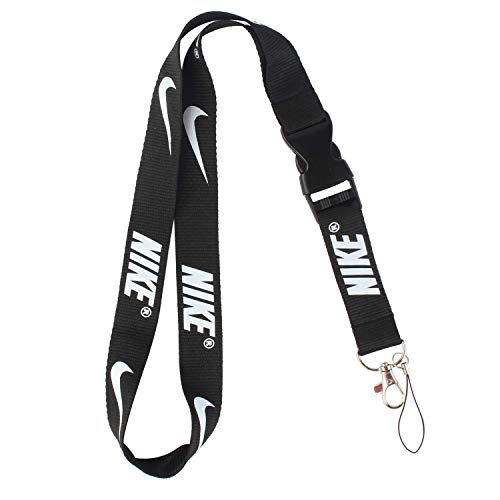 Lanyard Keychain Holder Keychain Key Chain Black Lanyard Clip with Webbing Strap (Nike)