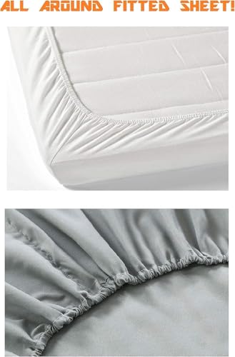 Elegant Comfort Luxury 1500 Premium Hotel Quality Microfiber 5-Piece Sheet Set - Wrinkle Resistant, All Around Elastic Fitted Sheet, Deep Pocket up to 16", Split King, Dusty Rose