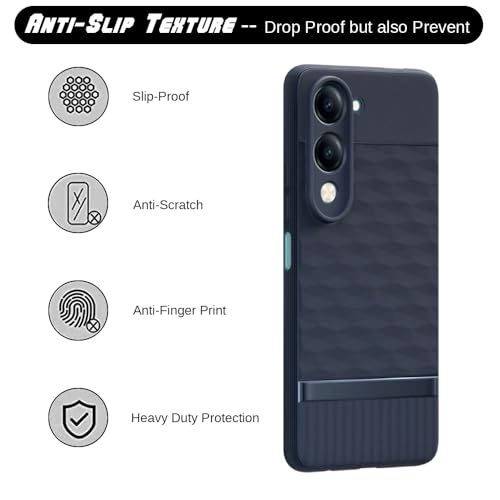 Image of Shockproof Case for Vivo Y19 / U3 / U20 | Full Camera Protection | TPU Flexible Back Cover for Vivo Y19 / U3 / U20 (Steel Blue)