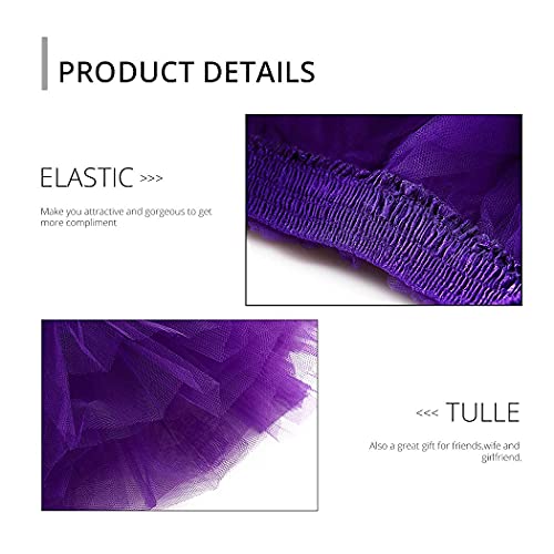 Kakaco Layered Tulle Tutu Skirts Ballet Dance Tutu Princess Party Tutu Costume For Women And Girls (C-Purple) #TOP3