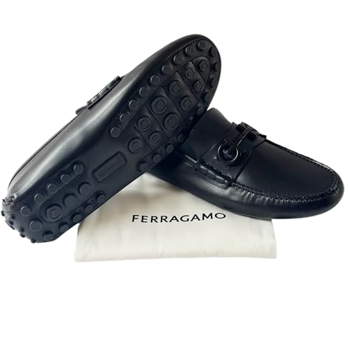 Grazioso Loafers Black Calf Leather Men's Drivers Dress Moccasin (Salvatore4