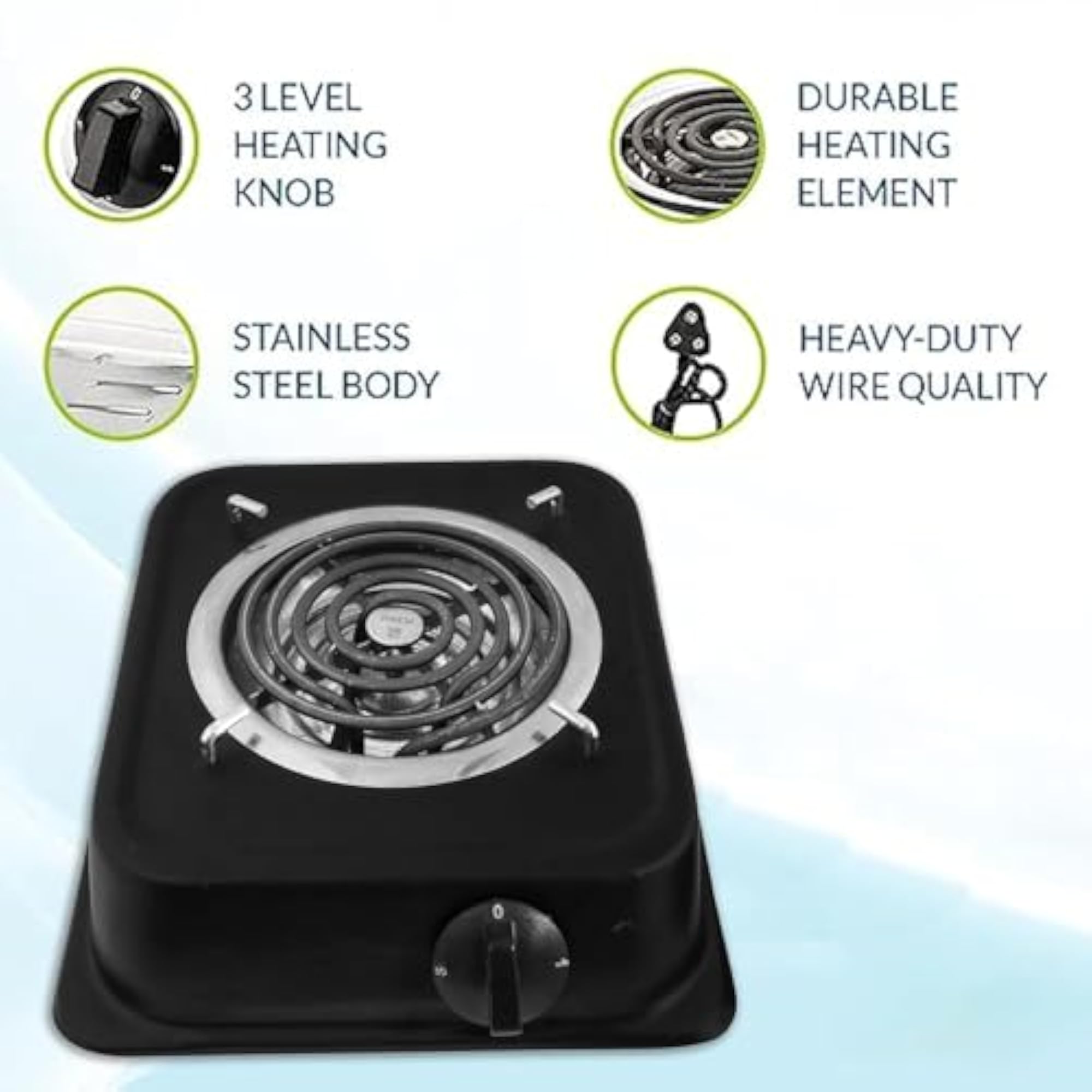 2000W Electric G Coil Hot Plate with Stand