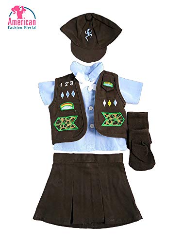 image for American Fashion World Brownie Girl Scout Uniform Outfit for 18-Inch D