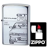 ジッポー(Zippo) オイルライター フリント 特製ステッカー付き シリアルナンバー入り 限定 シルバー GT-R スカイライン 車 日産 NISSAN BNR32